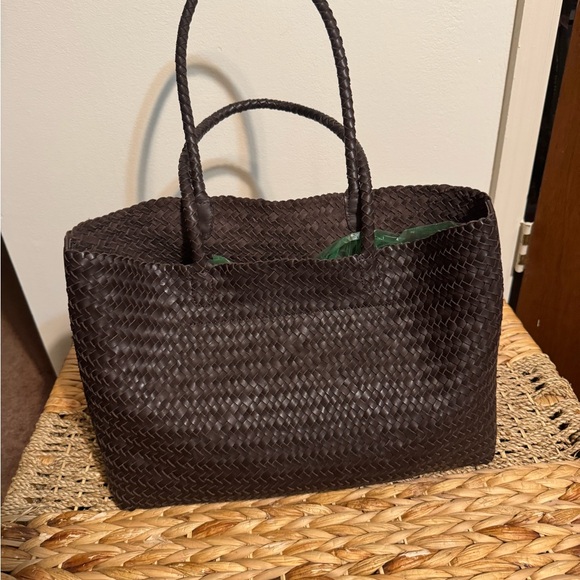 Madewell Brown Woven Tote Bag - Picture 1 of 2